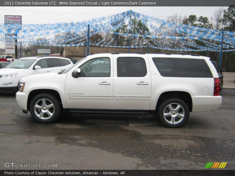 White Diamond Tricoat / Light Cashmere/Dark Cashmere 2011 Chevrolet Suburban LTZ