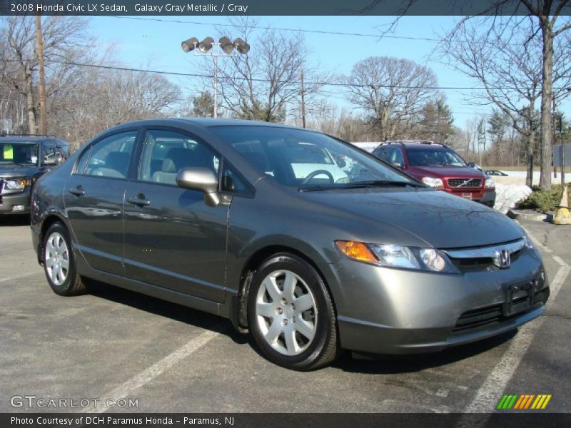 Galaxy Gray Metallic / Gray 2008 Honda Civic LX Sedan