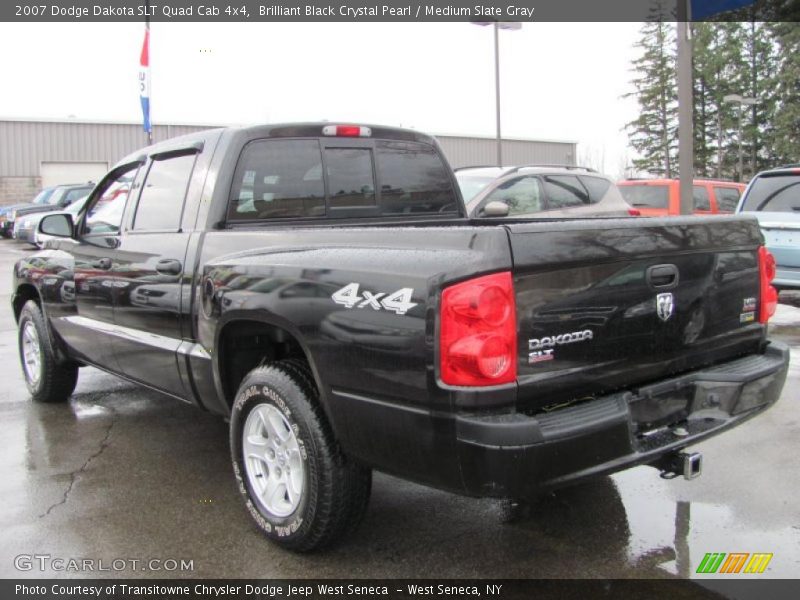  2007 Dakota SLT Quad Cab 4x4 Brilliant Black Crystal Pearl