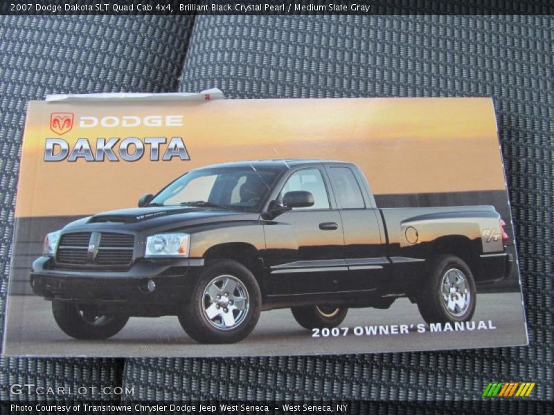 Brilliant Black Crystal Pearl / Medium Slate Gray 2007 Dodge Dakota SLT Quad Cab 4x4