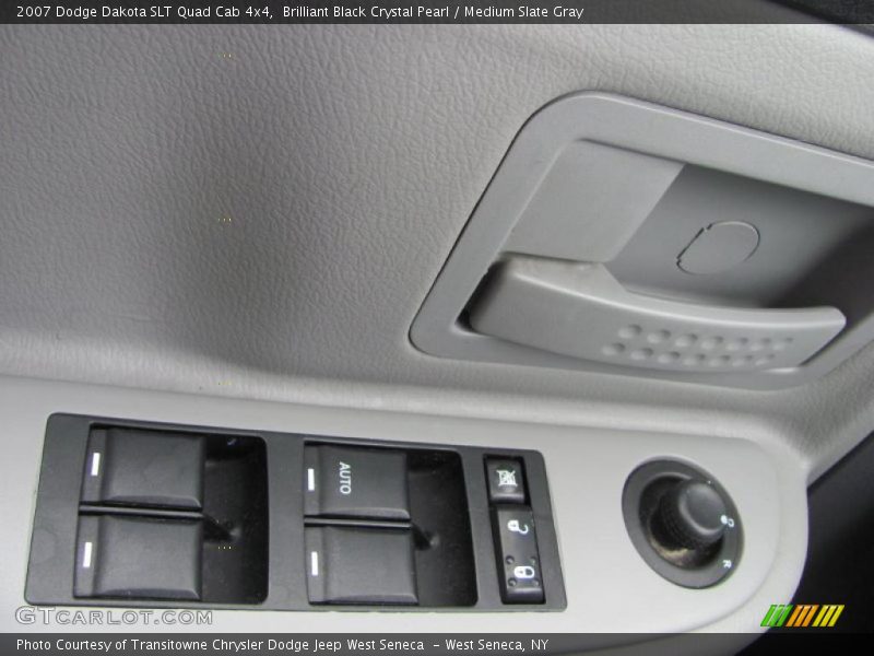 Brilliant Black Crystal Pearl / Medium Slate Gray 2007 Dodge Dakota SLT Quad Cab 4x4