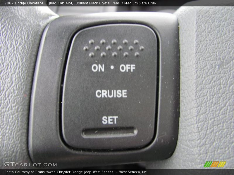 Brilliant Black Crystal Pearl / Medium Slate Gray 2007 Dodge Dakota SLT Quad Cab 4x4