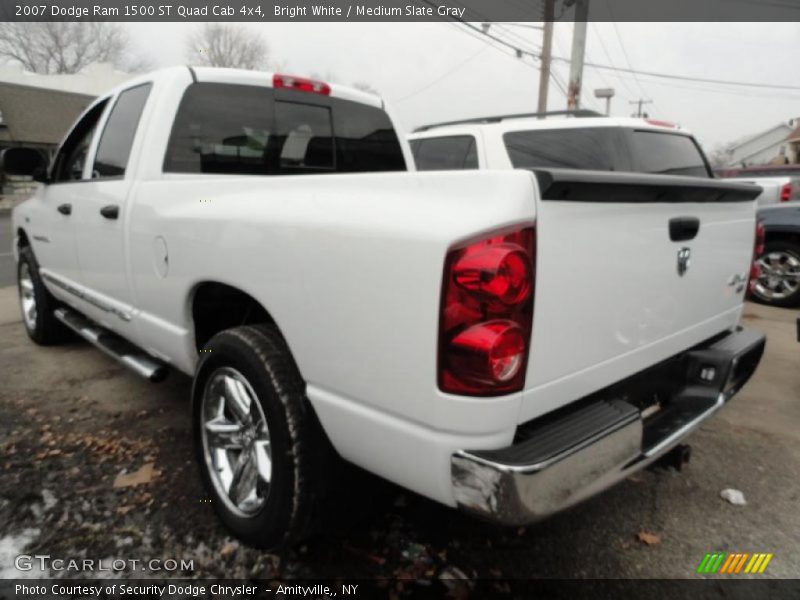 Bright White / Medium Slate Gray 2007 Dodge Ram 1500 ST Quad Cab 4x4