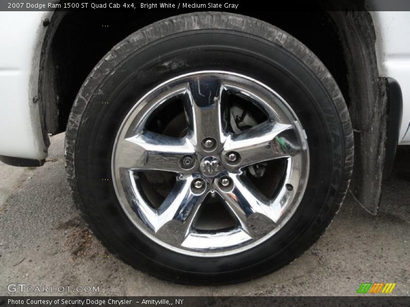 Bright White / Medium Slate Gray 2007 Dodge Ram 1500 ST Quad Cab 4x4
