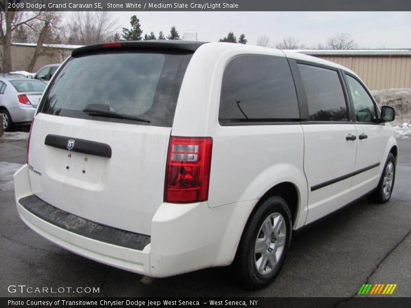 Stone White / Medium Slate Gray/Light Shale 2008 Dodge Grand Caravan SE