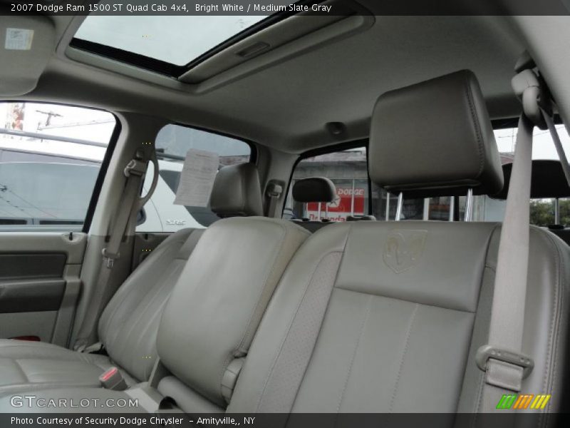 Bright White / Medium Slate Gray 2007 Dodge Ram 1500 ST Quad Cab 4x4