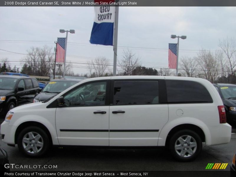 Stone White / Medium Slate Gray/Light Shale 2008 Dodge Grand Caravan SE
