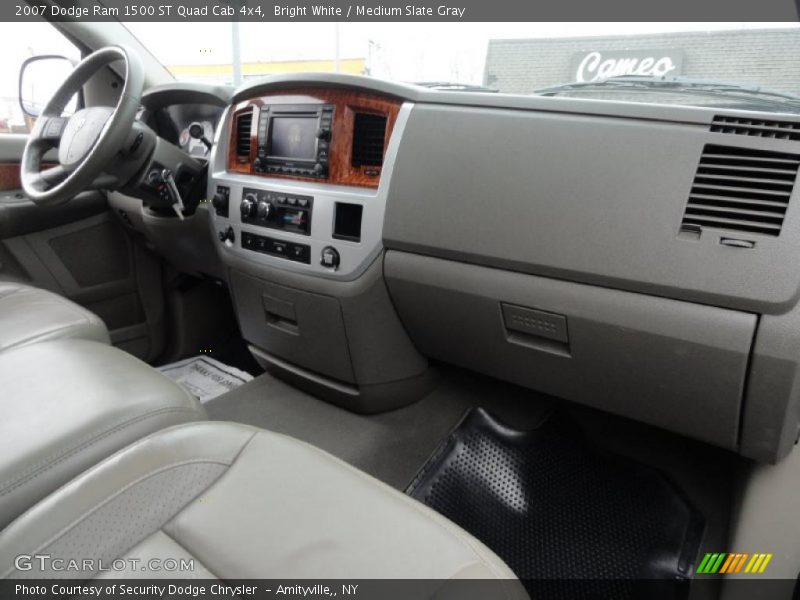 Bright White / Medium Slate Gray 2007 Dodge Ram 1500 ST Quad Cab 4x4