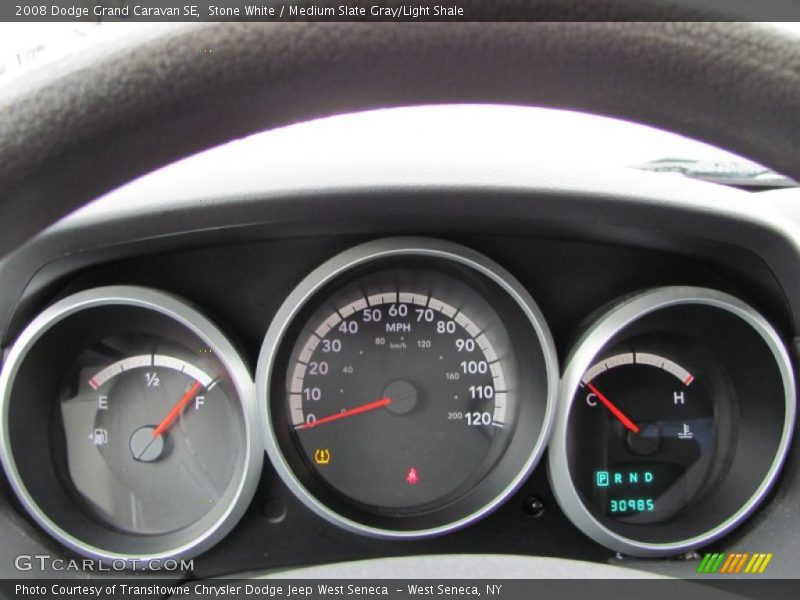 Stone White / Medium Slate Gray/Light Shale 2008 Dodge Grand Caravan SE