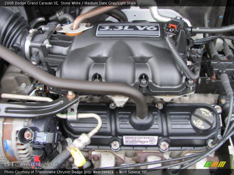 Stone White / Medium Slate Gray/Light Shale 2008 Dodge Grand Caravan SE