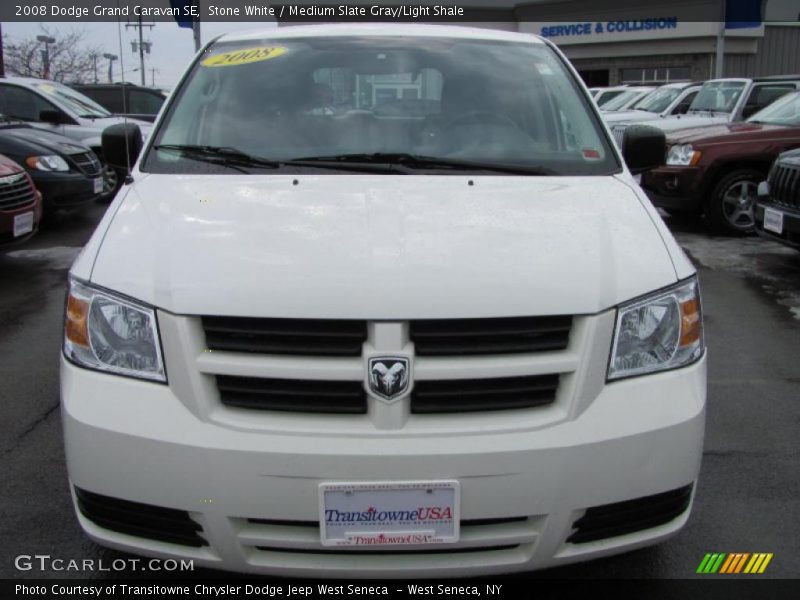 Stone White / Medium Slate Gray/Light Shale 2008 Dodge Grand Caravan SE