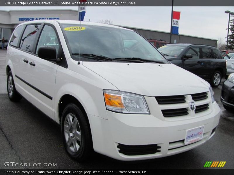 Stone White / Medium Slate Gray/Light Shale 2008 Dodge Grand Caravan SE