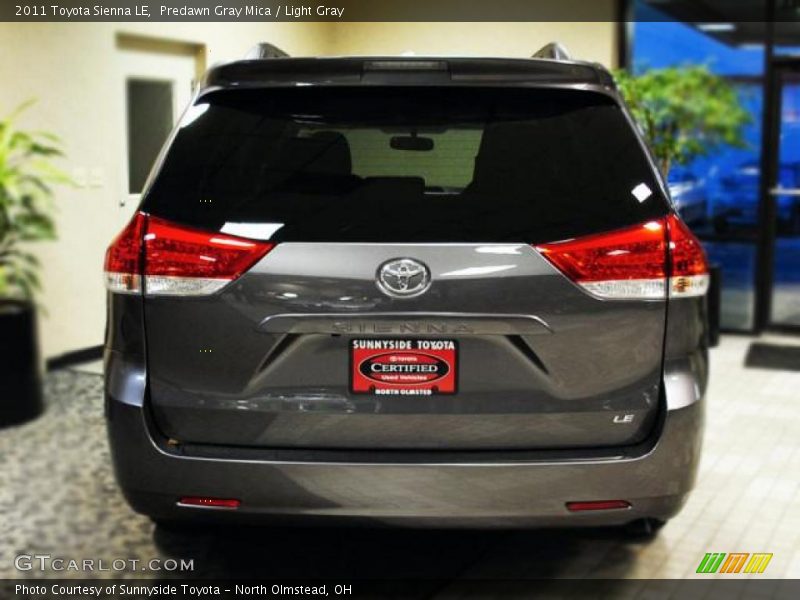 Predawn Gray Mica / Light Gray 2011 Toyota Sienna LE