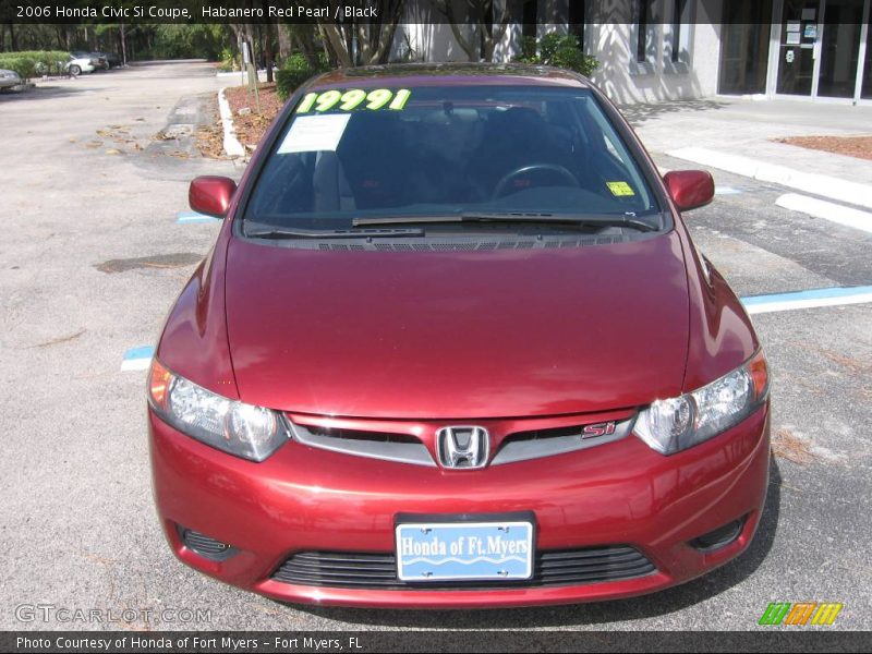 Habanero Red Pearl / Black 2006 Honda Civic Si Coupe