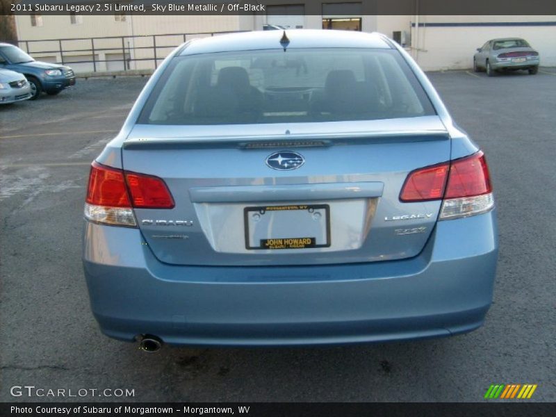 Sky Blue Metallic / Off-Black 2011 Subaru Legacy 2.5i Limited