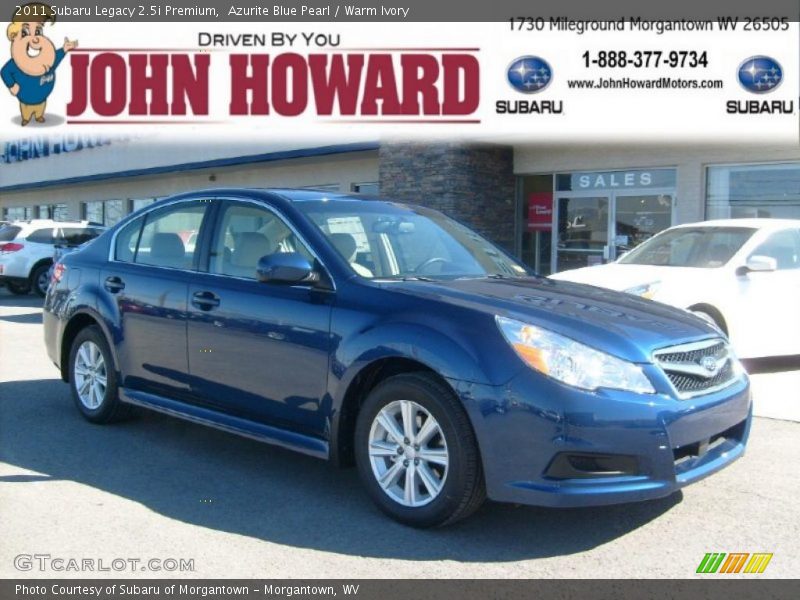 Azurite Blue Pearl / Warm Ivory 2011 Subaru Legacy 2.5i Premium