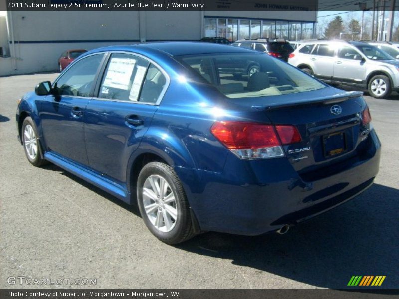 Azurite Blue Pearl / Warm Ivory 2011 Subaru Legacy 2.5i Premium