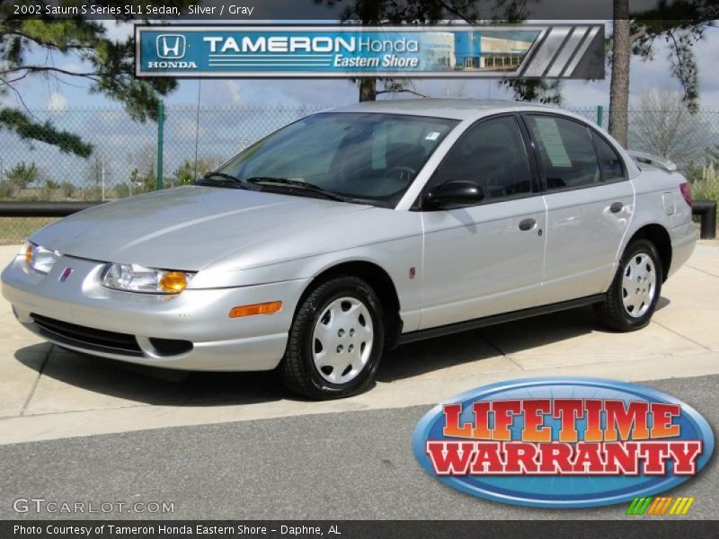 Silver / Gray 2002 Saturn S Series SL1 Sedan