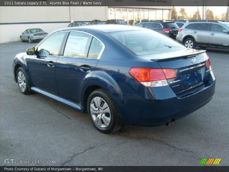 Azurite Blue Pearl / Warm Ivory 2011 Subaru Legacy 2.5i