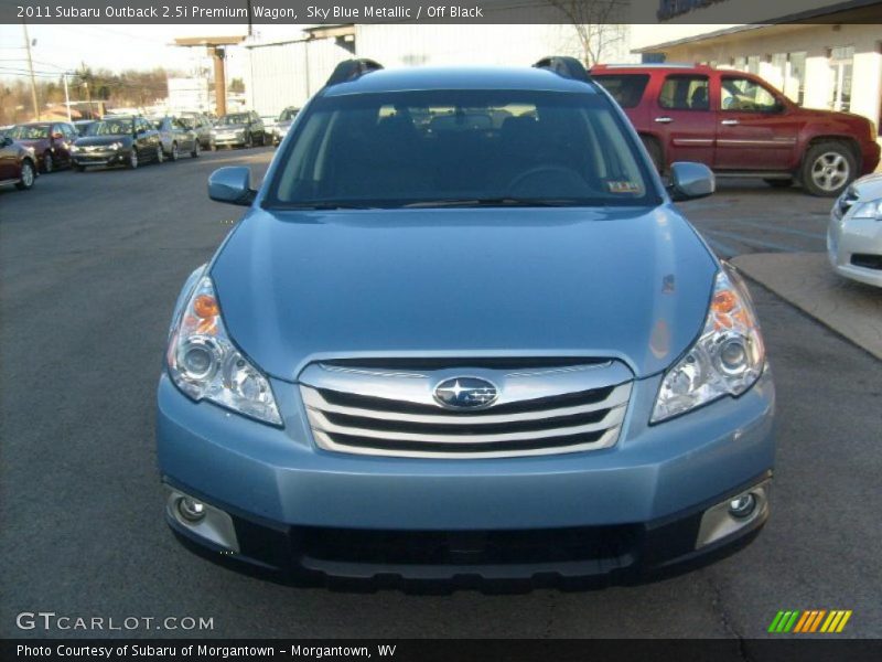 Sky Blue Metallic / Off Black 2011 Subaru Outback 2.5i Premium Wagon