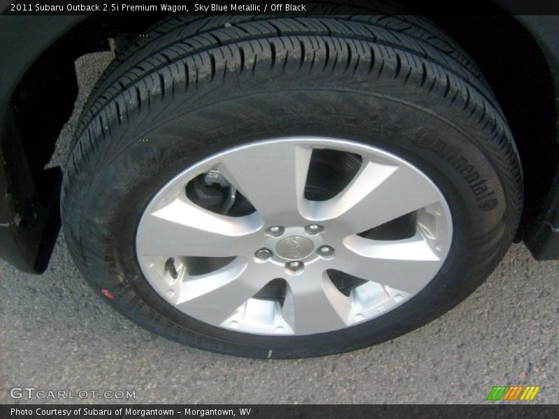 Sky Blue Metallic / Off Black 2011 Subaru Outback 2.5i Premium Wagon