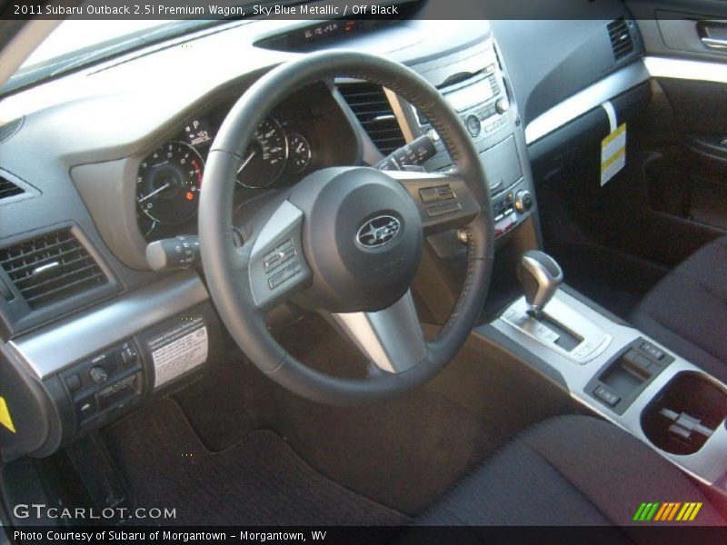 Sky Blue Metallic / Off Black 2011 Subaru Outback 2.5i Premium Wagon