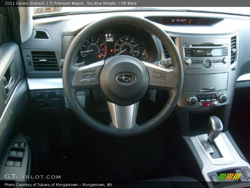 Sky Blue Metallic / Off Black 2011 Subaru Outback 2.5i Premium Wagon