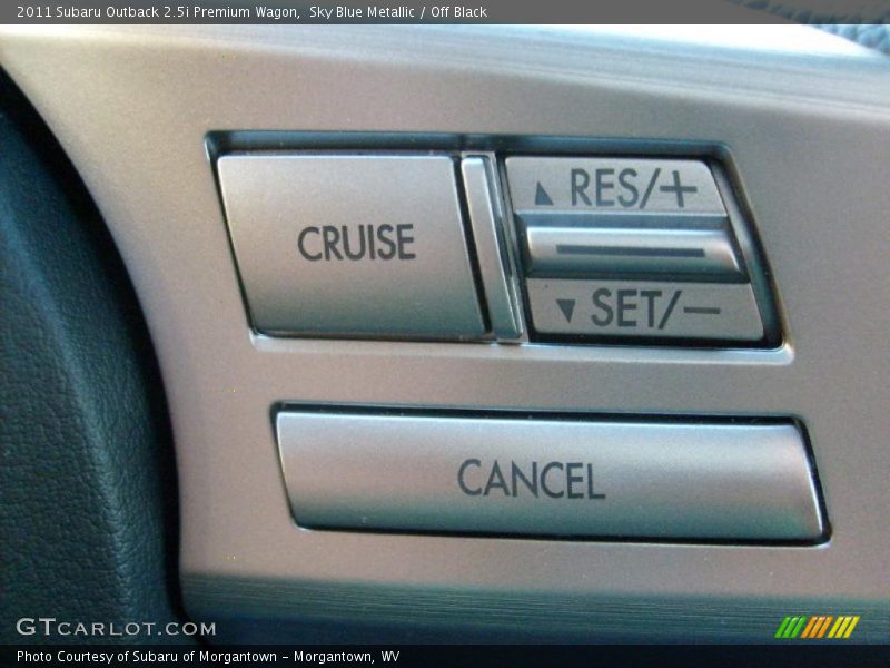 Sky Blue Metallic / Off Black 2011 Subaru Outback 2.5i Premium Wagon
