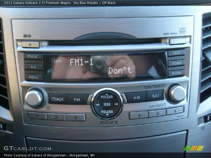 Sky Blue Metallic / Off Black 2011 Subaru Outback 2.5i Premium Wagon