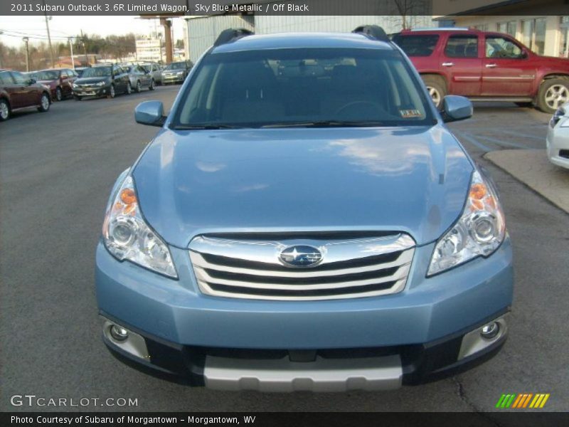 Sky Blue Metallic / Off Black 2011 Subaru Outback 3.6R Limited Wagon