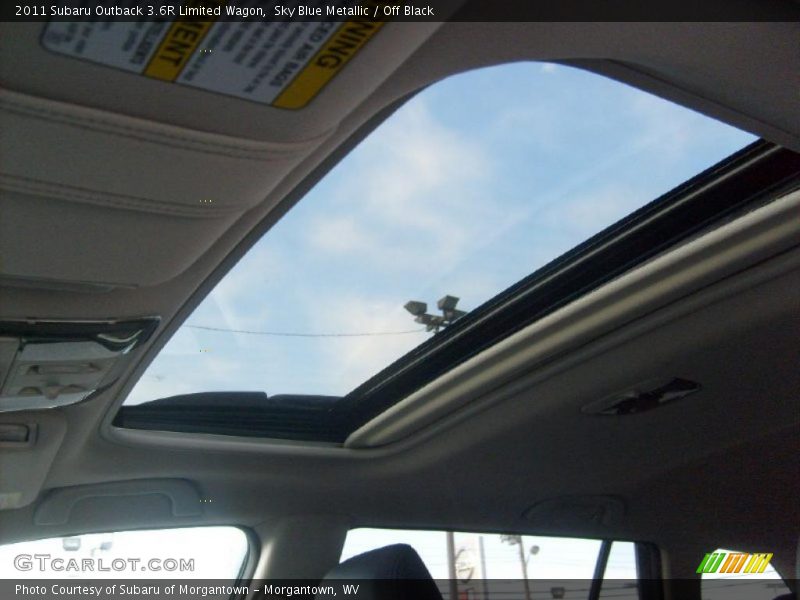Sky Blue Metallic / Off Black 2011 Subaru Outback 3.6R Limited Wagon