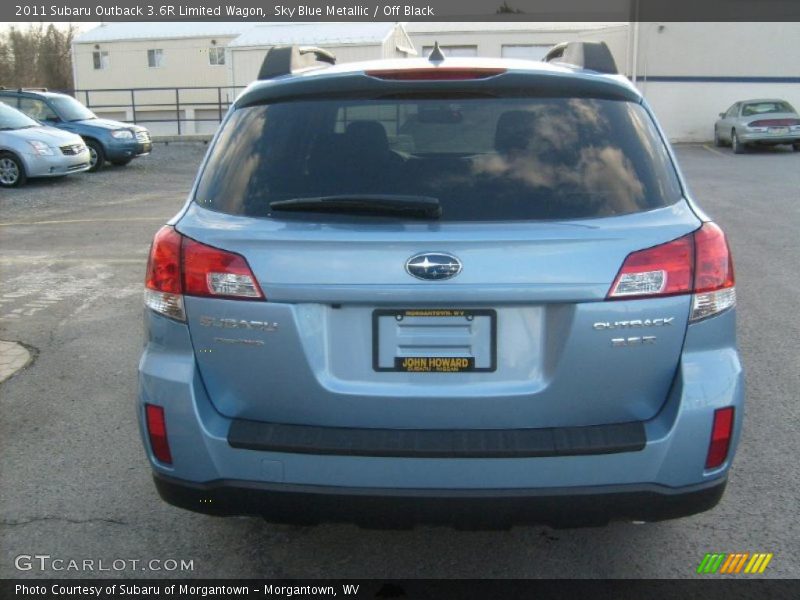 Sky Blue Metallic / Off Black 2011 Subaru Outback 3.6R Limited Wagon