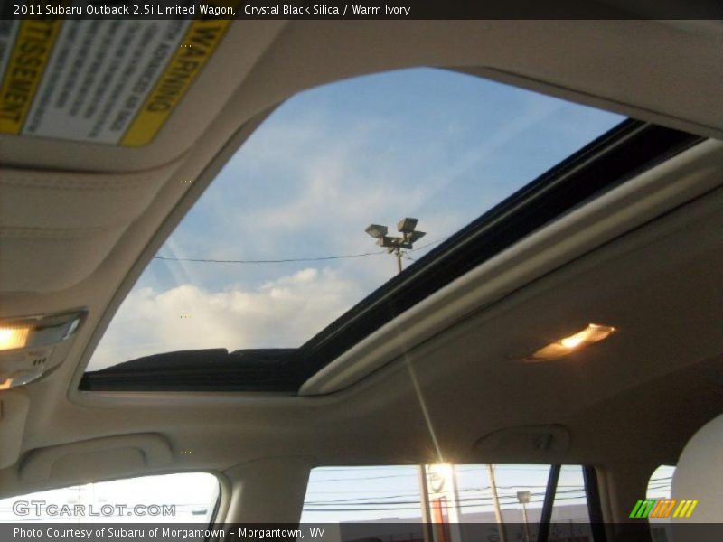 Sunroof of 2011 Outback 2.5i Limited Wagon
