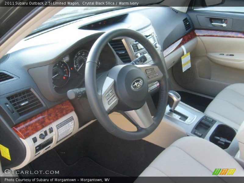 Warm Ivory Interior - 2011 Outback 2.5i Limited Wagon 