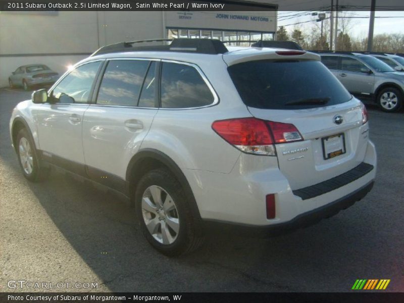 Satin White Pearl / Warm Ivory 2011 Subaru Outback 2.5i Limited Wagon