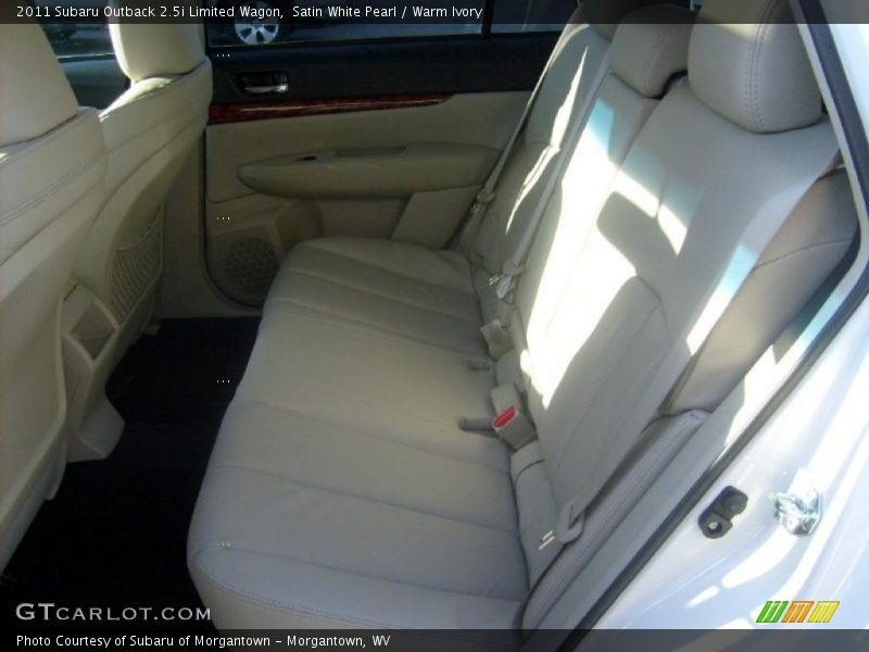 Satin White Pearl / Warm Ivory 2011 Subaru Outback 2.5i Limited Wagon