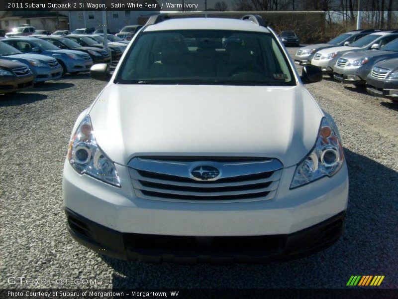 Satin White Pearl / Warm Ivory 2011 Subaru Outback 2.5i Wagon