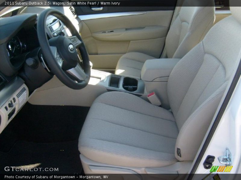 Satin White Pearl / Warm Ivory 2011 Subaru Outback 2.5i Wagon