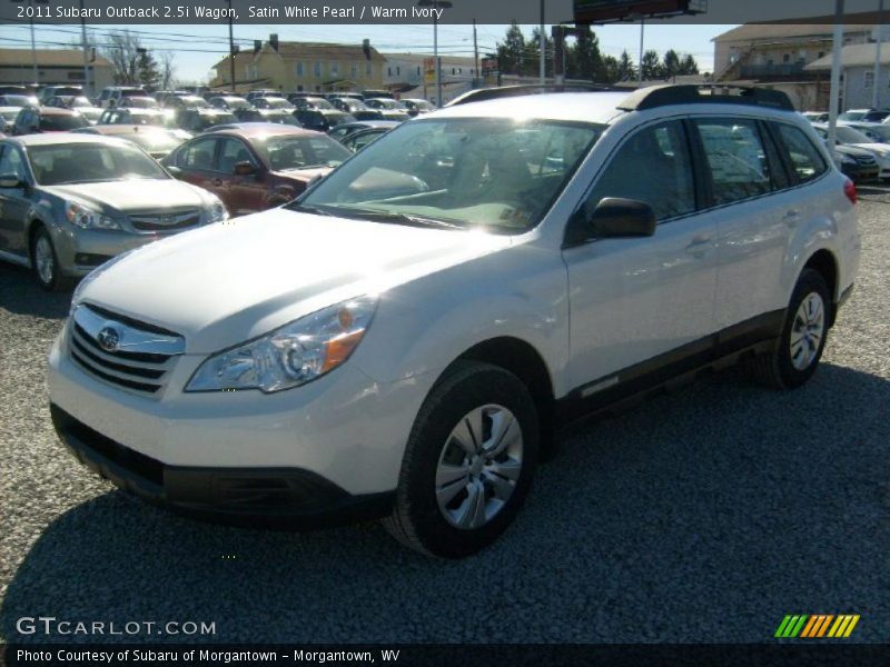 Satin White Pearl / Warm Ivory 2011 Subaru Outback 2.5i Wagon