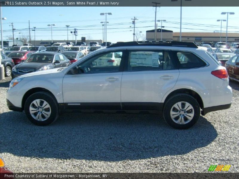 Satin White Pearl / Warm Ivory 2011 Subaru Outback 2.5i Wagon