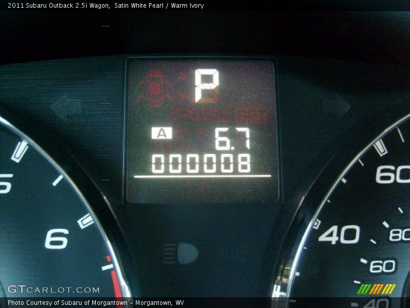 Satin White Pearl / Warm Ivory 2011 Subaru Outback 2.5i Wagon