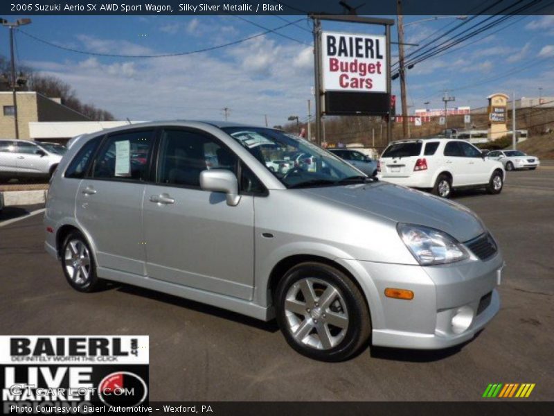 Silky Silver Metallic / Black 2006 Suzuki Aerio SX AWD Sport Wagon
