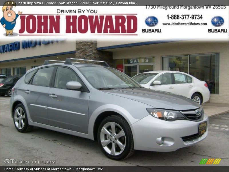 Steel Silver Metallic / Carbon Black 2011 Subaru Impreza Outback Sport Wagon