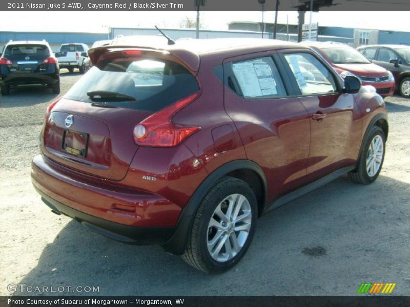 Cayenne Red / Black/Silver Trim 2011 Nissan Juke S AWD
