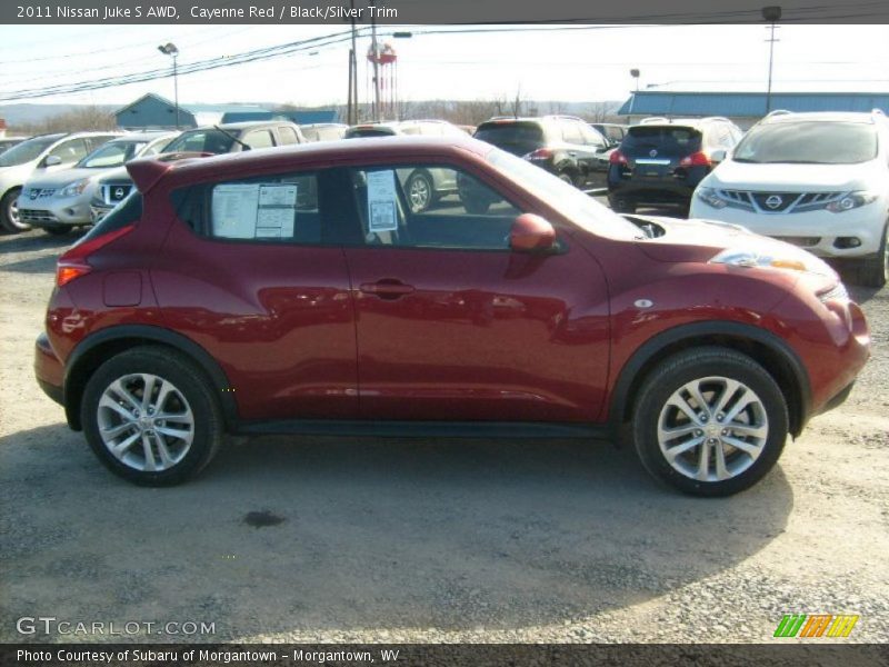 Cayenne Red / Black/Silver Trim 2011 Nissan Juke S AWD