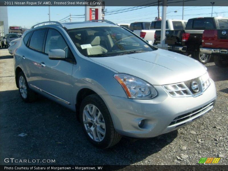 Frosted Steel Metallic / Gray 2011 Nissan Rogue SV AWD