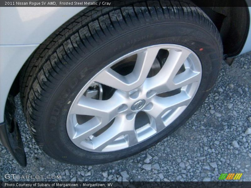Frosted Steel Metallic / Gray 2011 Nissan Rogue SV AWD