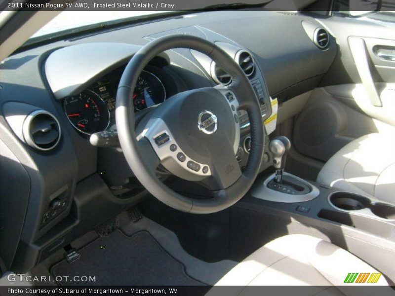 Frosted Steel Metallic / Gray 2011 Nissan Rogue SV AWD