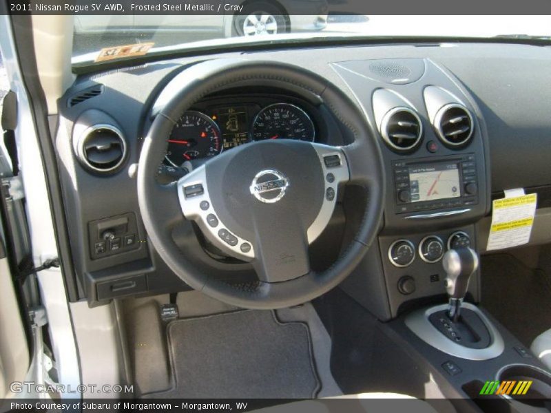 Frosted Steel Metallic / Gray 2011 Nissan Rogue SV AWD