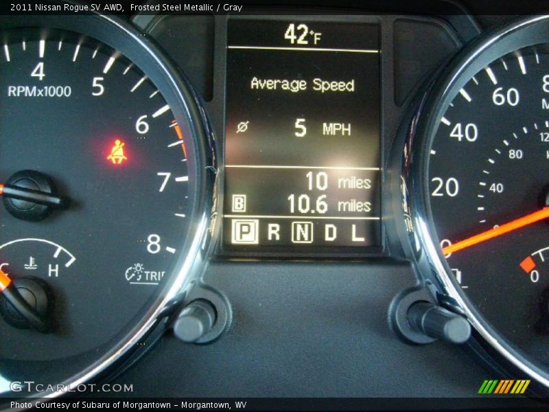 Frosted Steel Metallic / Gray 2011 Nissan Rogue SV AWD